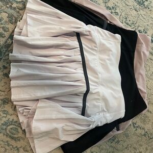 fake gold hinge skirts black white and light pink XS